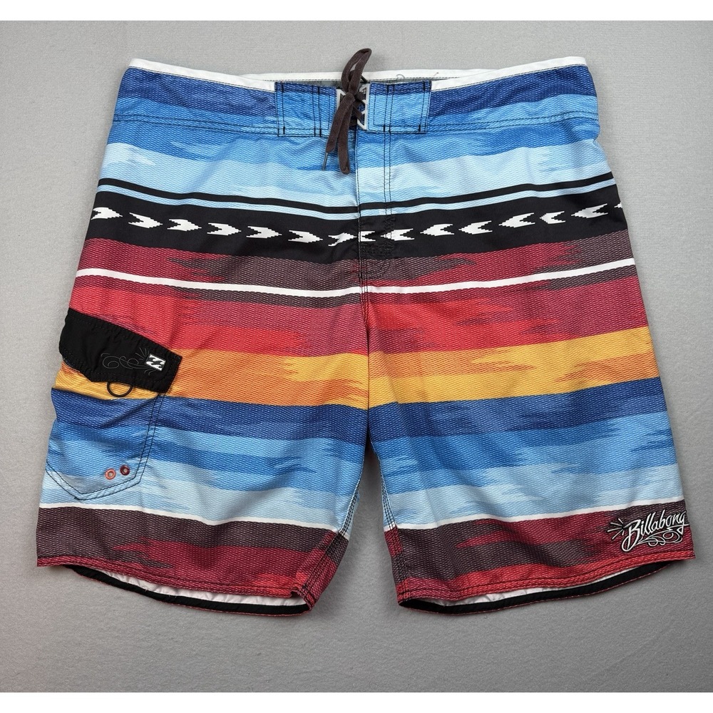 Billabong Inicio De Ola Mexican Aztec Board Shorts Mens 42 11" Swim Trunks